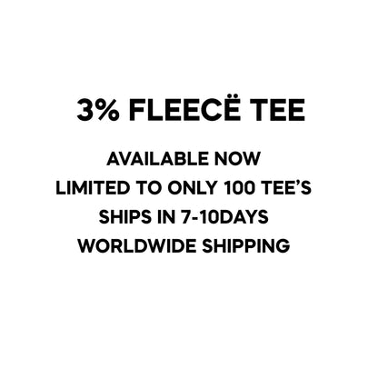 3% FLEECË TEE